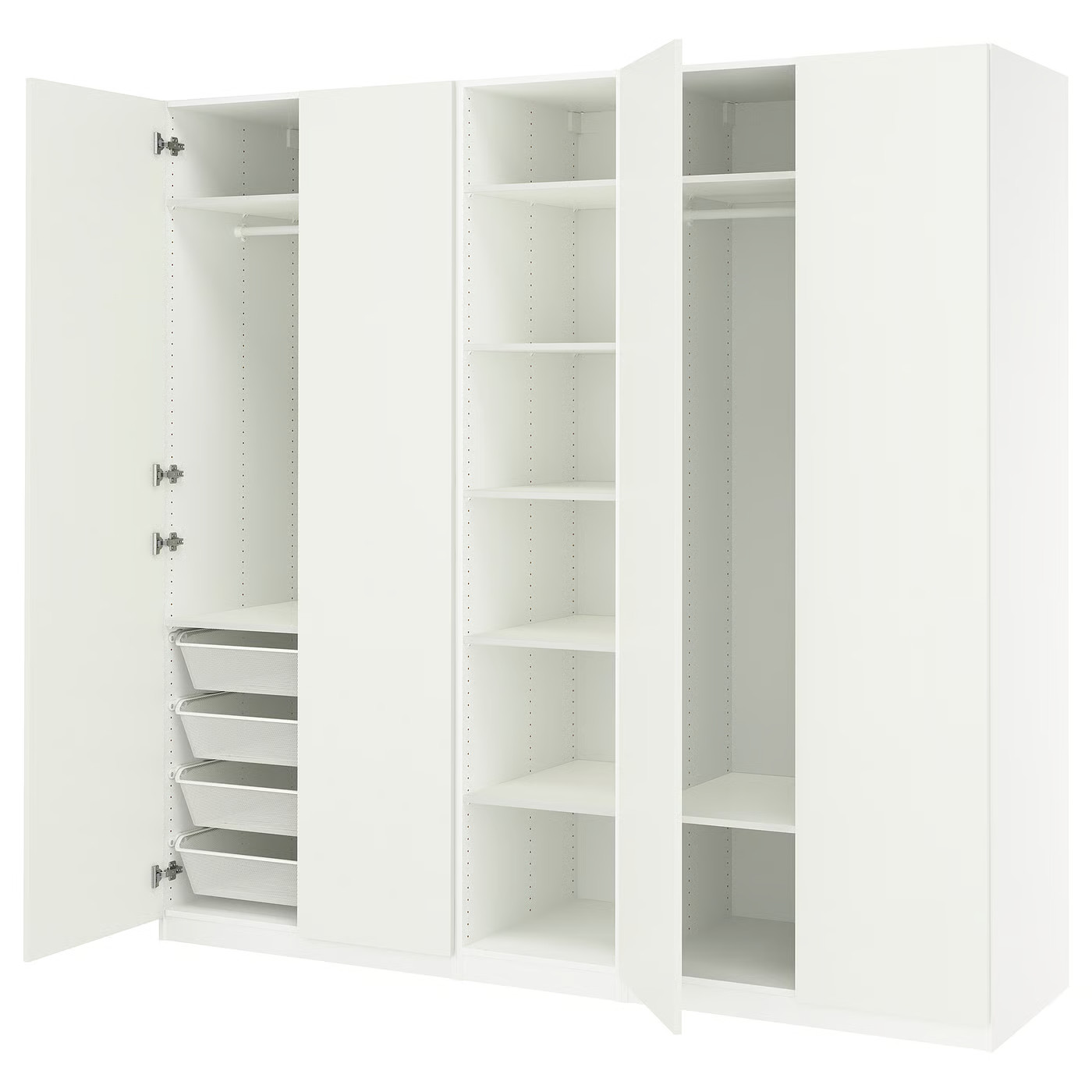 IKEA PAX / FORSAND wardrobe combination, white/white, 98 3/8x23 5/8x93 1/8 | IKEA US