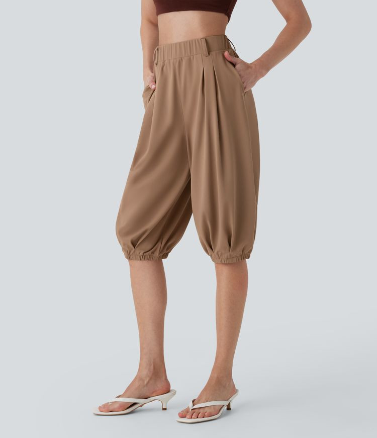 Women’s DayStretch High Waisted Tapered Casual Pedal Pusher Pants with Pockets - Halara | HALARA
