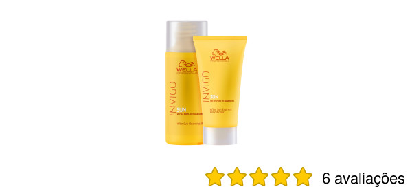 Kit com shampoo e condicionador versão travel size para cabelos expostos ao sol.  Limpa e condic... | Beleza Na Web (BR)