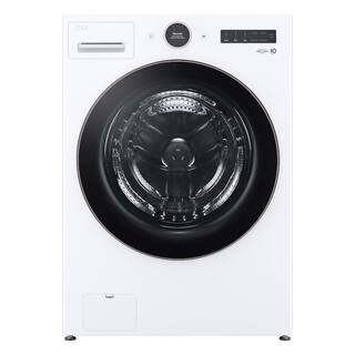 LG 5.0 cu. ft. Stackable Smart Front Load Washer in White with AI Digital Dial, Steam and TurboWa... | The Home Depot