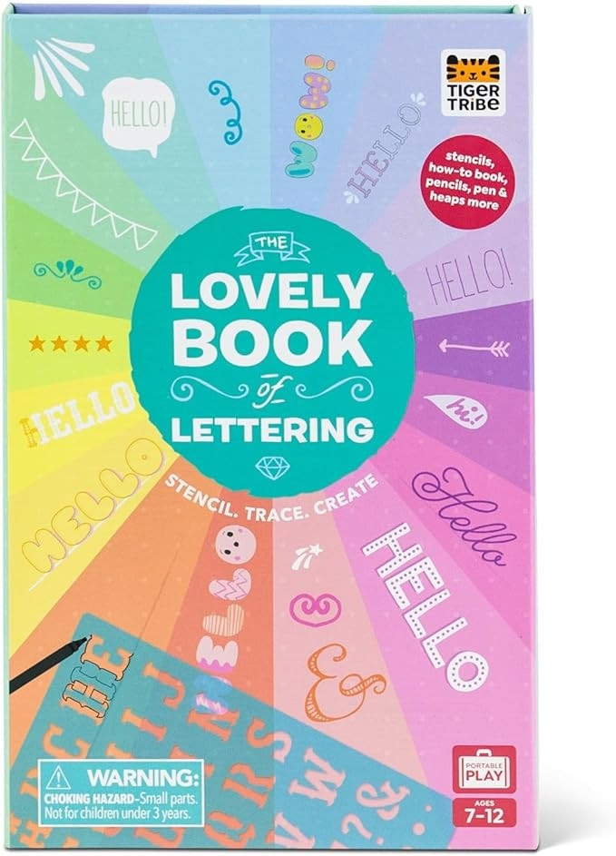 Tiger Tribe The Lovely Book of Lettering - Stencil-Trace-Create, Activity Set for Kids & Tweens, ... | Amazon (US)
