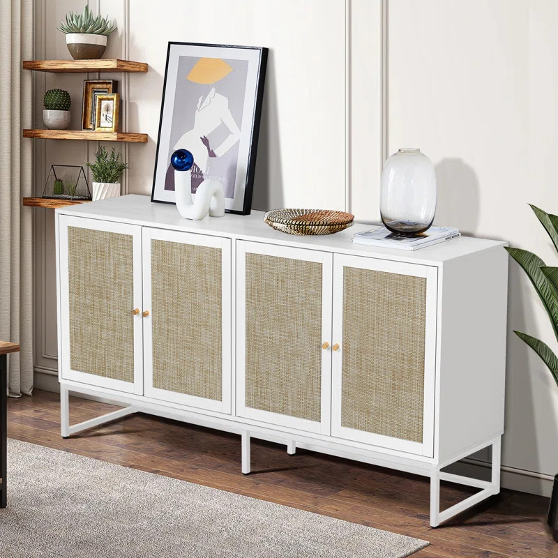 Latitude Run® Caludia 31.5" Tall 4 - Door Accent Cabinet & Reviews | Wayfair | Wayfair North America