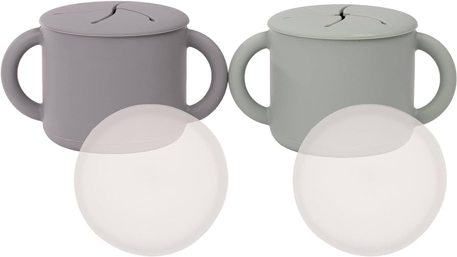 WeeSprout Snack Containers, Food Grade Silicone Cups, Spill-Proof Tops For Toddlers and Babies, P... | Amazon (US)