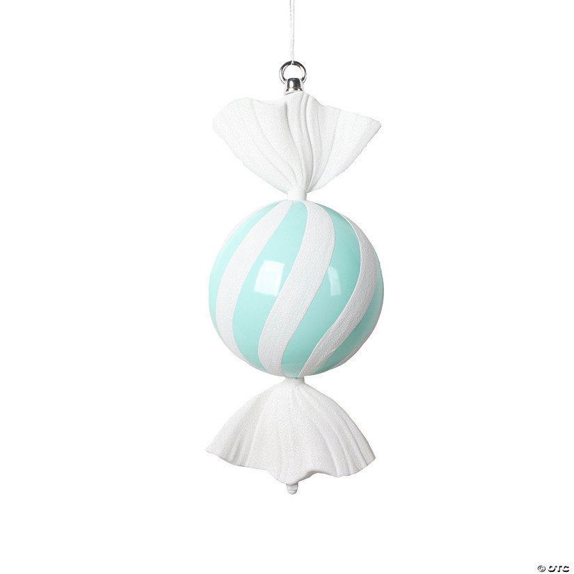 Vickerman 13" Seafoam Round Swirl Candy Ornament. | Oriental Trading Company