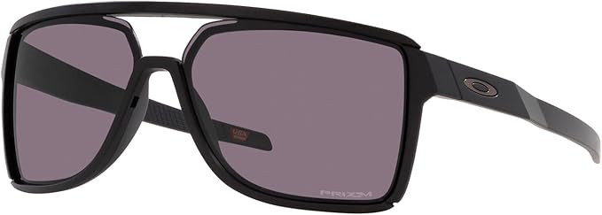 Oakley Man OO9147 Sunglasses Matte Black Frame, Prizm Grey Lenses, 63MM | Amazon (US)