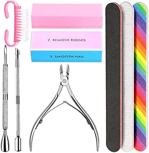 Nail File and Buffer- 3pcs Double Sided Nail File, Rectangular Nail Buffer, Buffer Block Sponge Poli | Amazon (US)