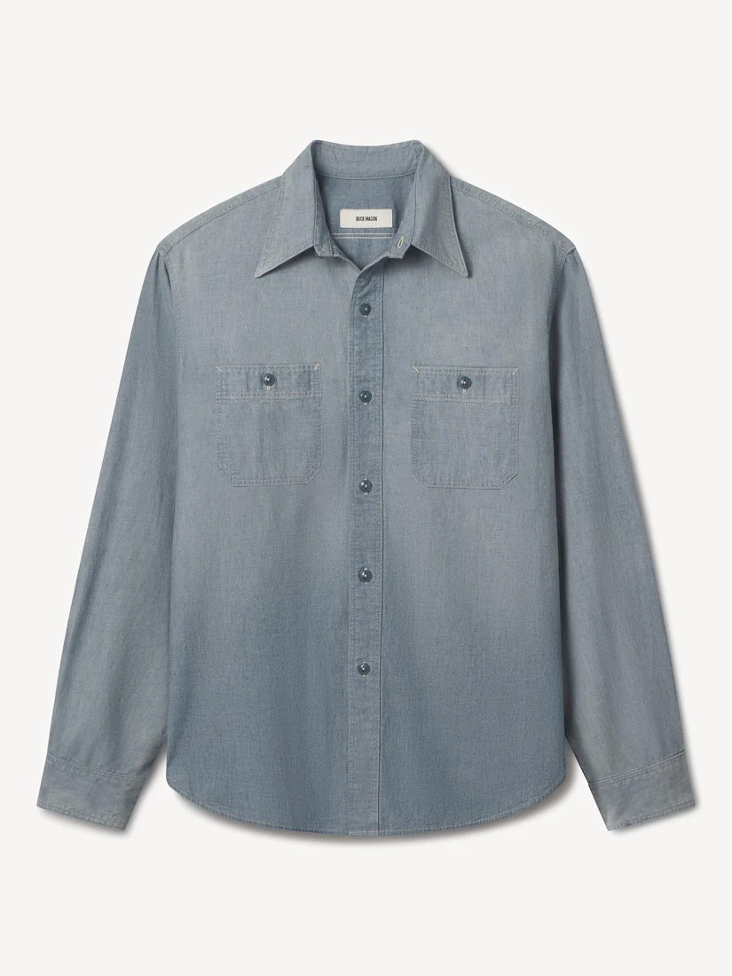 L046 Japanese Chambray Station Shirt - Buck Mason- Modern American Classics | Buck Mason