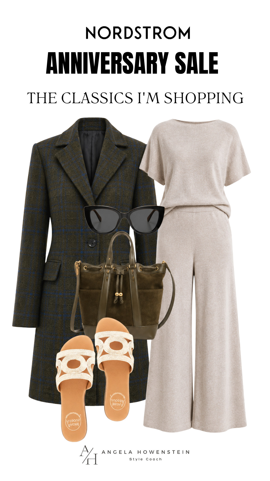 These are the kinds of pieces I love investing in during the Nordstrom Anniversary Sale. A classic plaid coat, an easy knit set, timeless accessories, and comfortable sandals are wardrobe staples you'll mix, match, and wear for years, not just one season.

👩‍💻 LTK PRO TIPS
❤️ Heart = Support my posts ;-)
🔖 Save = Get sale & restock alerts for the things you love!
📋 Lists = Keep favorites organized (List ideas: Christmas, Birthdays, and Vacations!)
📲 Share = Send lists and products to a friend (or your daughters like me).
💬 Comment = Ask me anything, and I'll answer. ;-) 

 #LTKootd #LTKOver40 #LTKSaleAlert