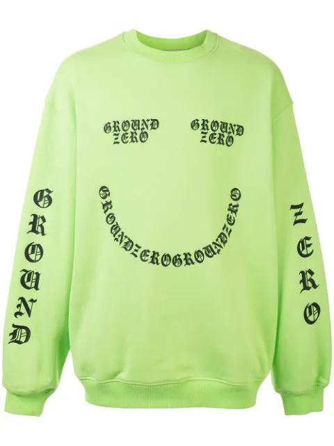 Ground Zero Neon Slogan Print Sweatshirt - Farfetch | Farfetch (CA)
