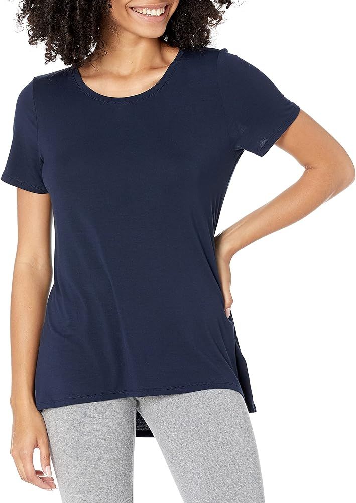 Amazon Essentials Women's Relaxed-Fit Short-Sleeve Scoopneck Swing T-Shirt (Available in Plus Siz... | Amazon (US)