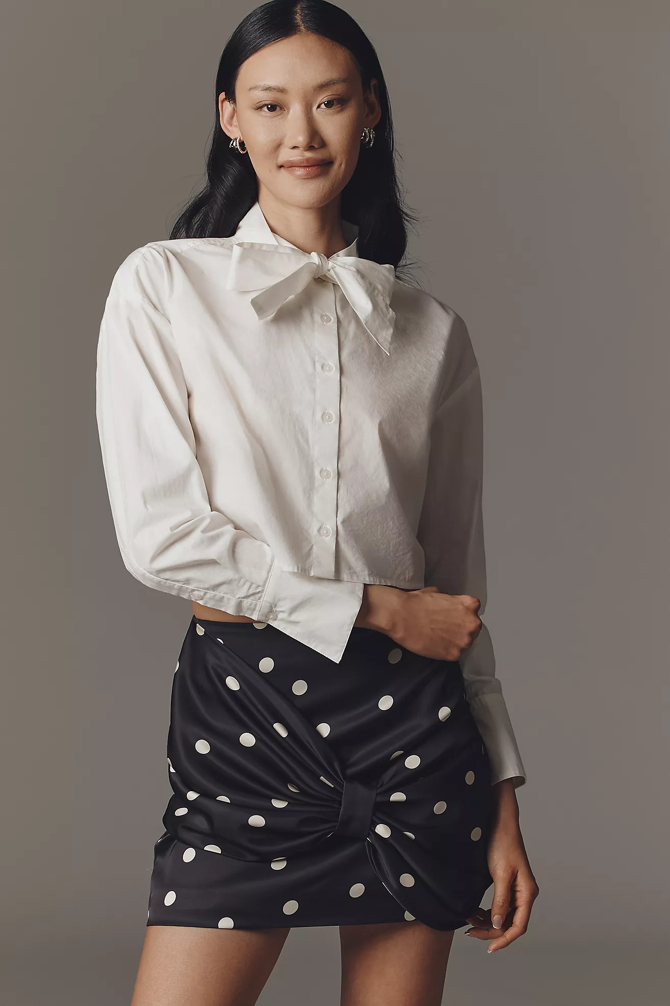 Walter Baker Monroe Bowed Buttondown Top | Anthropologie (US)