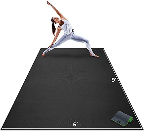 Gorilla Mats Premium Extra Large Yoga Mat – 9x6', 12x6', 15x6' (8mm) Extra Thick & Ultra Comfor... | Amazon (US)