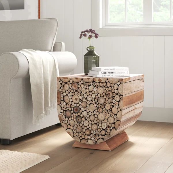 Hermosillo Solid Wood Pedestal End Table | Wayfair North America
