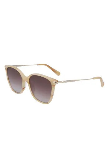 Longchamp 54mm Gradient Cat Eye Sunglasses in Marble Beige/Brown Rose Gra at Nordstrom Rack | Nordstrom Rack