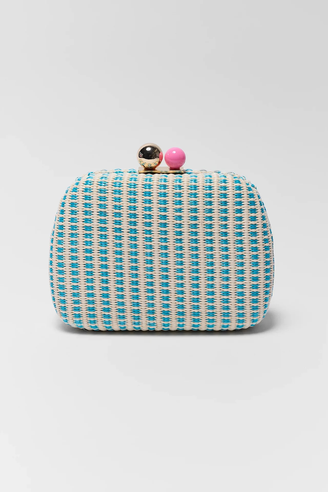 Alexis Blue Woven Crossbody Bag | Avara