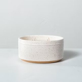 25oz Sandalwood & Clay 4-Wick Speckled Ceramic Seasonal Candle - Hearth & Hand™ with Magnolia | Target