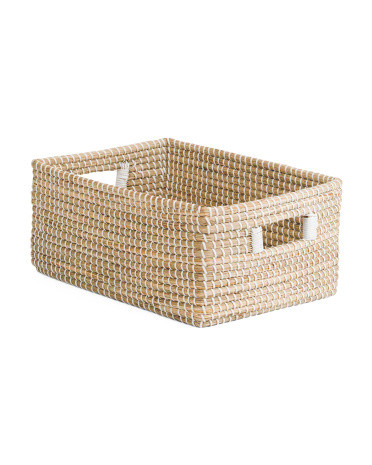 Medium Seagrass Wrap Bin | TJ Maxx