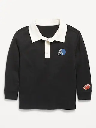 Oversized Long-Sleeve Rugby Shirt for Toddler Boys | Old Navy (CA)