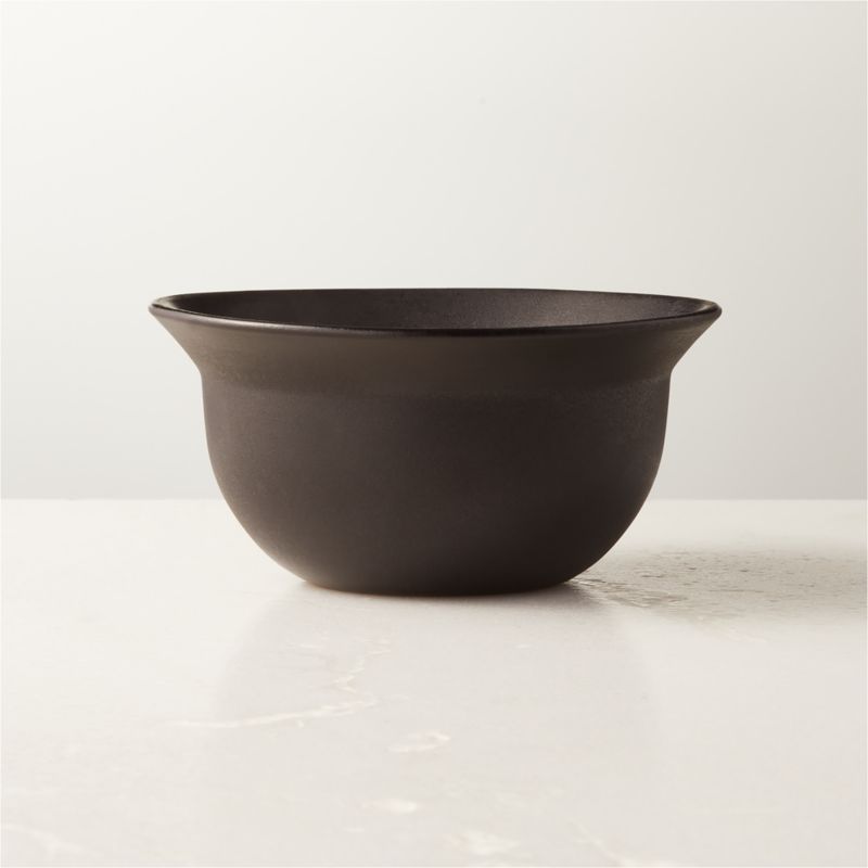 Sculpt Modern Black Soup/Cereal Bowl + Reviews | CB2 | CB2