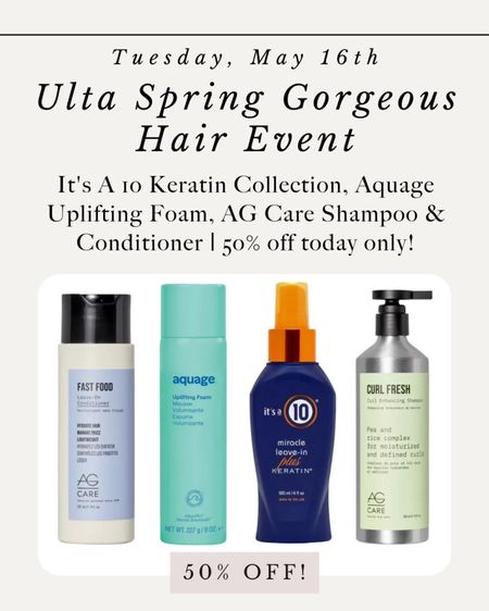 Ulta Beauty’s Gorgeous Hair Event is happening May 14-June 3. Look for daily deals on great hair products like these! 

#ad #ultabeauty #gorgeoushair

#LTKsalealert #LTKFind #LTKbeauty
