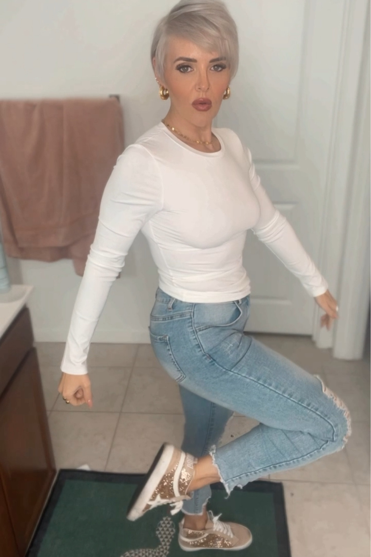 Casual Fit - skims DUPE and the best affordable jeans! 

#LTKover40 #LTKshoecrush #LTKmidsize