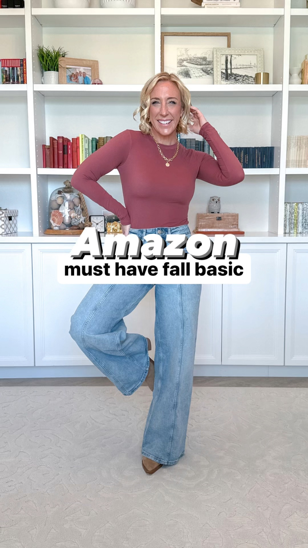 Pumiey long sleeve tops (double lined in the front and back (not the sleeves).
1. Marsala - size small. 
2. White - size medium.
• green short sleeve - size small.
• jeans - size 25.
• navy trousers - size 2.
• green jeans - size 0.
• skirt - size small.
• grey sweatpants - size small (part of a set). #ltkseasonal #ltkstyletip #ltkfindsunder50

#LTKSeasonal #LTKFindsUnder50 #LTKStyleTip