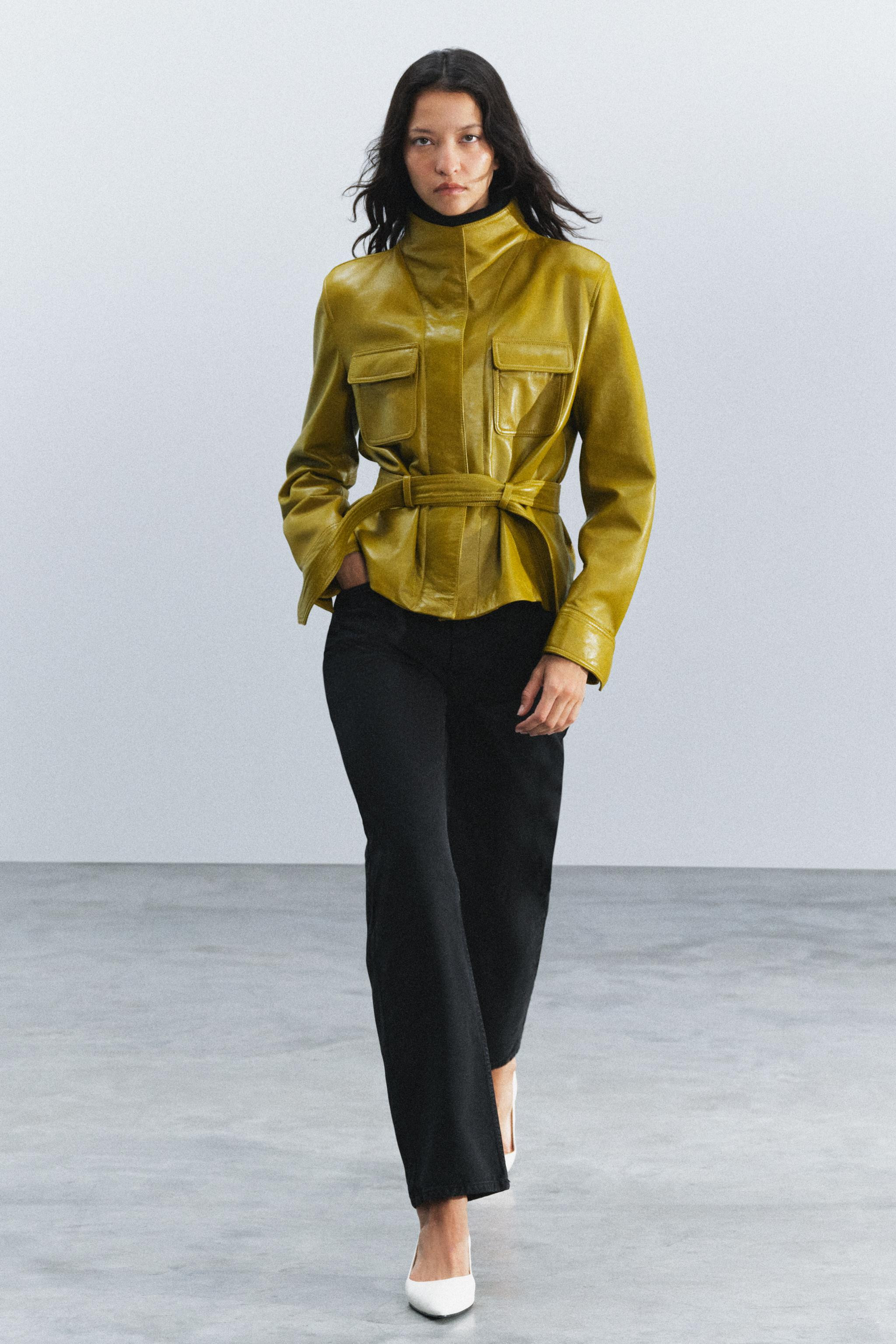 JACKE MIT LEDERG\u00dcRTEL ZW COLLECTION | Zara DE