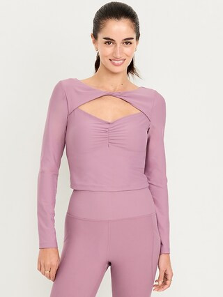 PowerSoft Long-Sleeve Cut-Out Top | Old Navy (US)