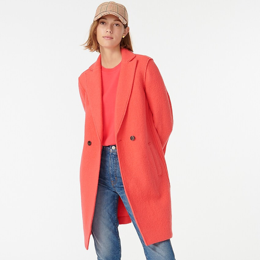 Tall Daphne topcoat in Italian boiled wool | J. Crew US