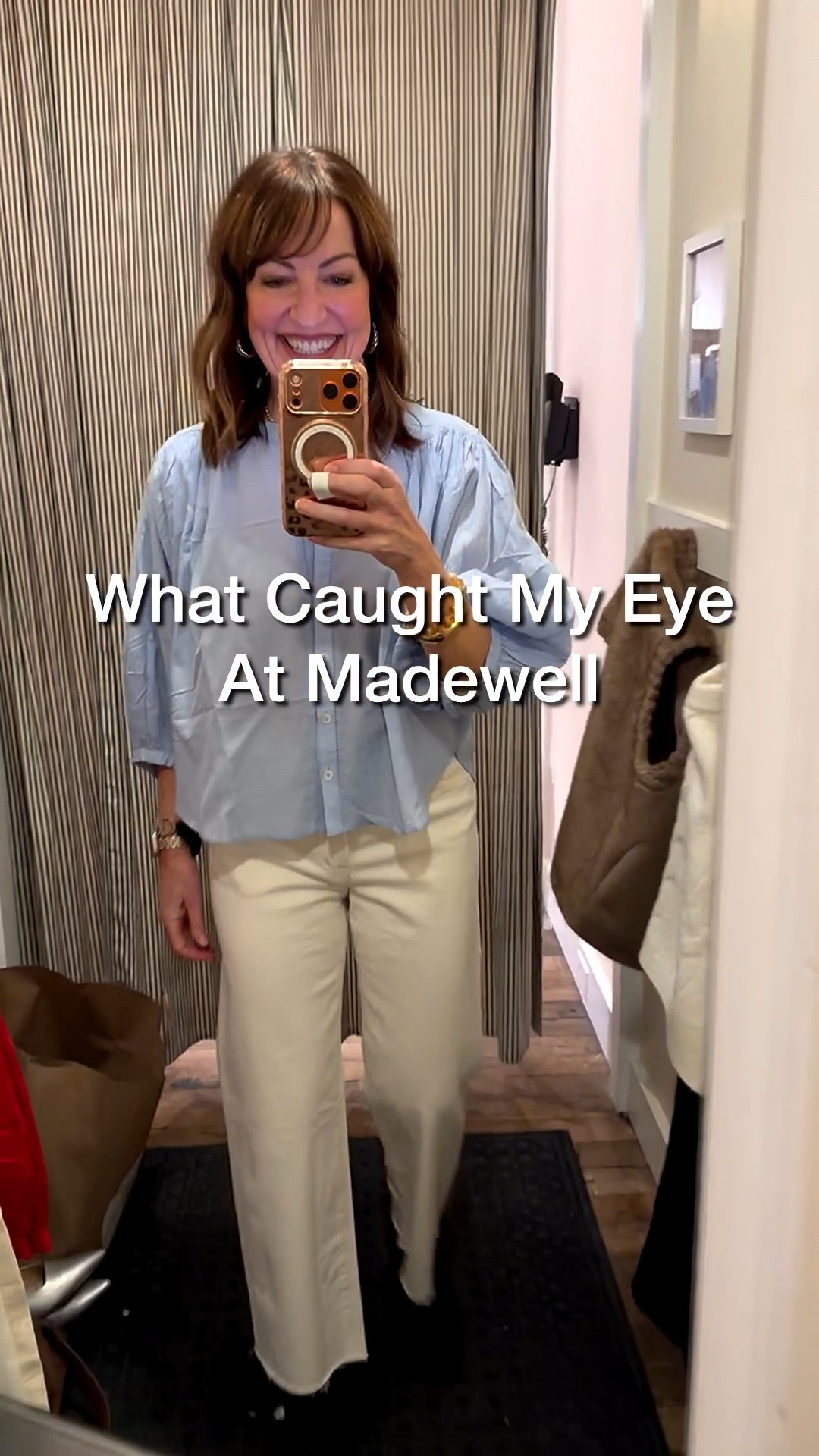 Comment SHOP for outfit links!🔗🛍️
Popped into Madewell and so many cute things caught my eye! Lots to add to your winter wardrobe as well as touches of spring fashion! I loved the off white sweater, the side stripe silk pants and the ecru denim! I’m on the hunt for a new pair of off-white (or ecru) denim! Are you looking to add anything to your wardrobe right now, or are you waiting for spring? 
How to shop: 🛍️
-Comment SHOP for outfit links!
-Clock the link in our bio to shop!
-Watch our stories for links! 

Madewell, ecru denim, track pants, side stripe pants, beige sweater, spring blouse, olive jacket, straight leg cropped jeans 

#LTKOver40 #LTKdayinmylife #LTKWorkwear