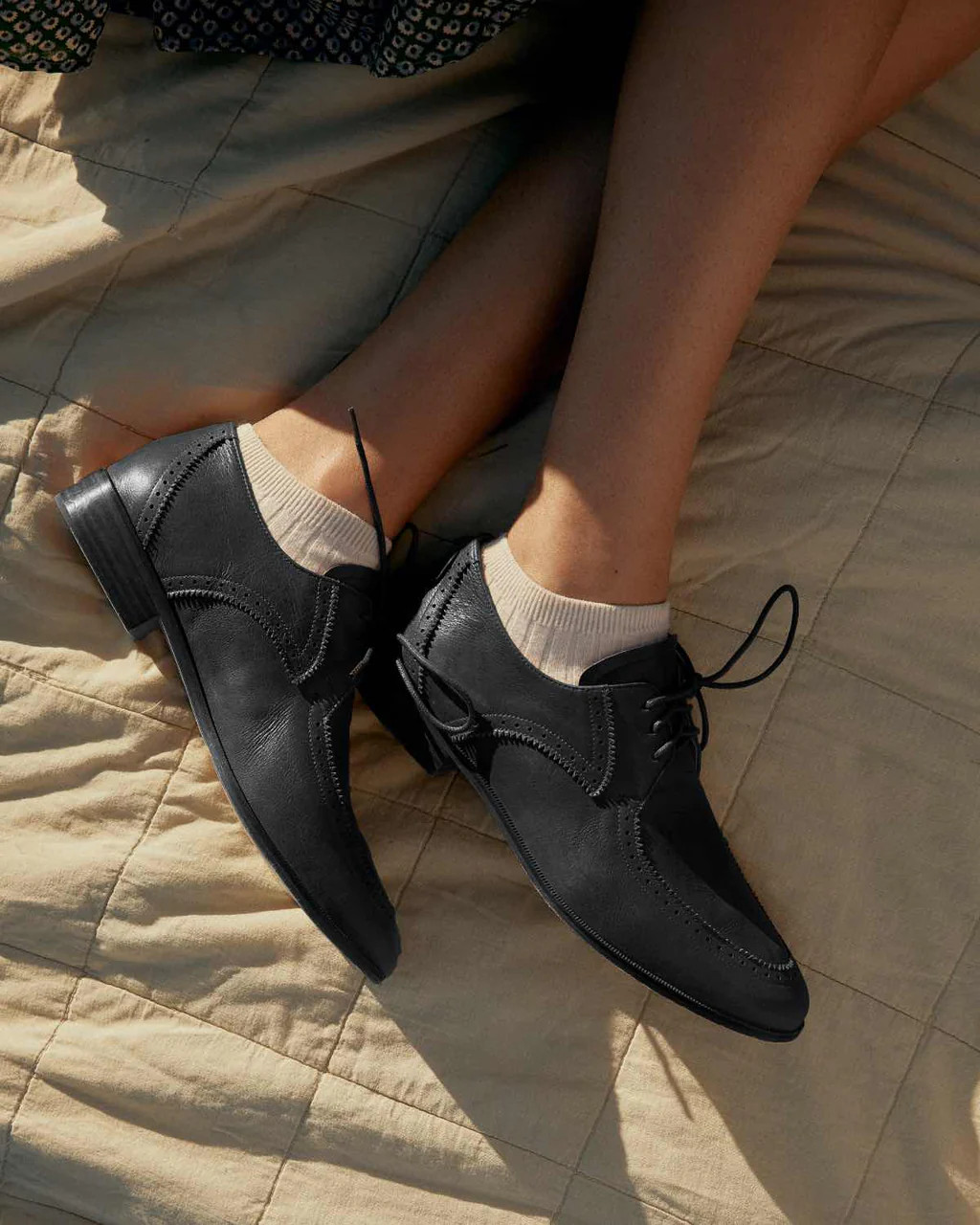 The Agnes Oxford | Noir Leather | Christy Dawn