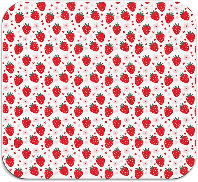 Strawberry Dish Drying Mat - Summer Strawberry Absorbent Dish Drying Mat for Kitchen Counter, Cof... | Amazon (US)