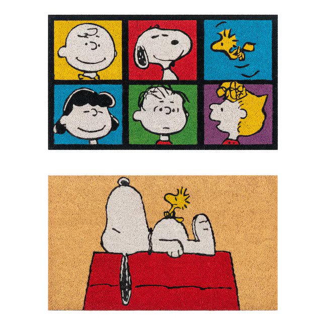 Peanuts 2-ft x 3-ft Snoopy Everyday Coir Rectangular Indoor or outdoor Decorative Novelty Door ma... | Lowe's
