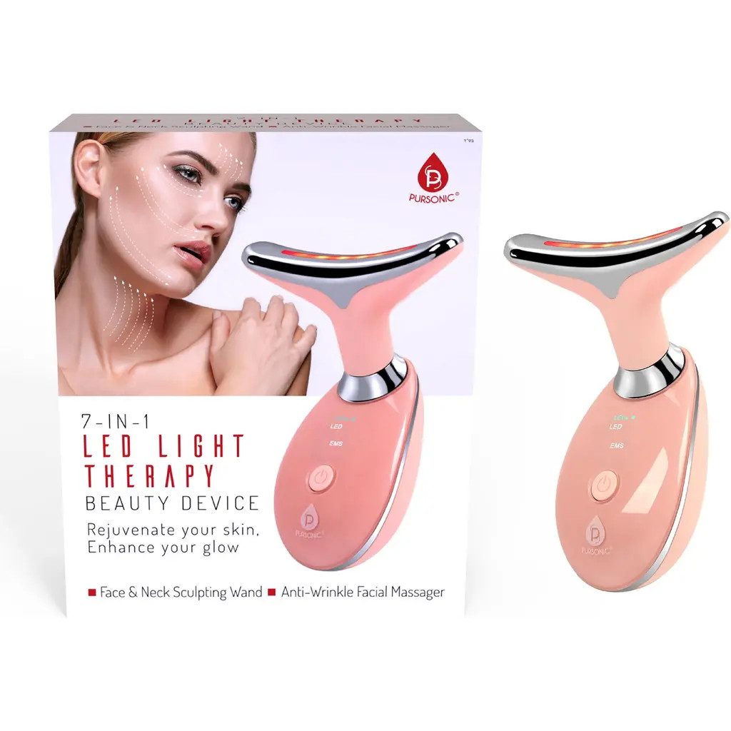 7-in-1 LED Light Therapy Beauty Device - Red Light Therapy Face & Neck Sculpting Wand | Nordstrom