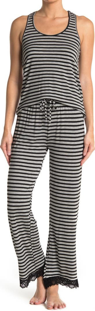 HONEYDEW Lace Trim Racerback Tank & Pants 2-Piece Pajama Set | Nordstromrack | Nordstrom Rack