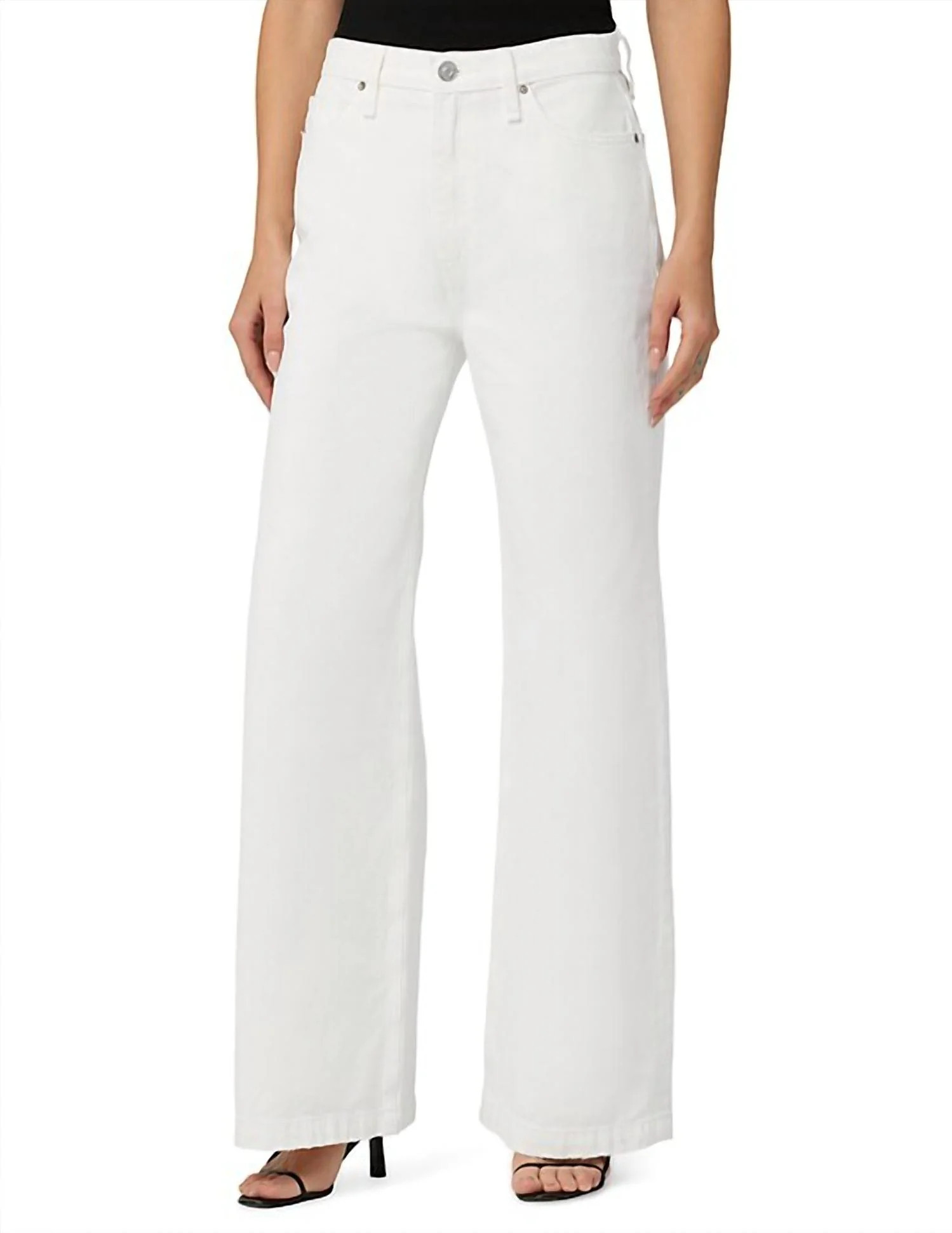 Jodie 5 Pocket High Rise Wide Leg Jeans In White | Shop Simon