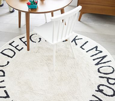 Lorena Canals Machine Washable ABC Round Rug | Pottery Barn Kids | Pottery Barn Kids
