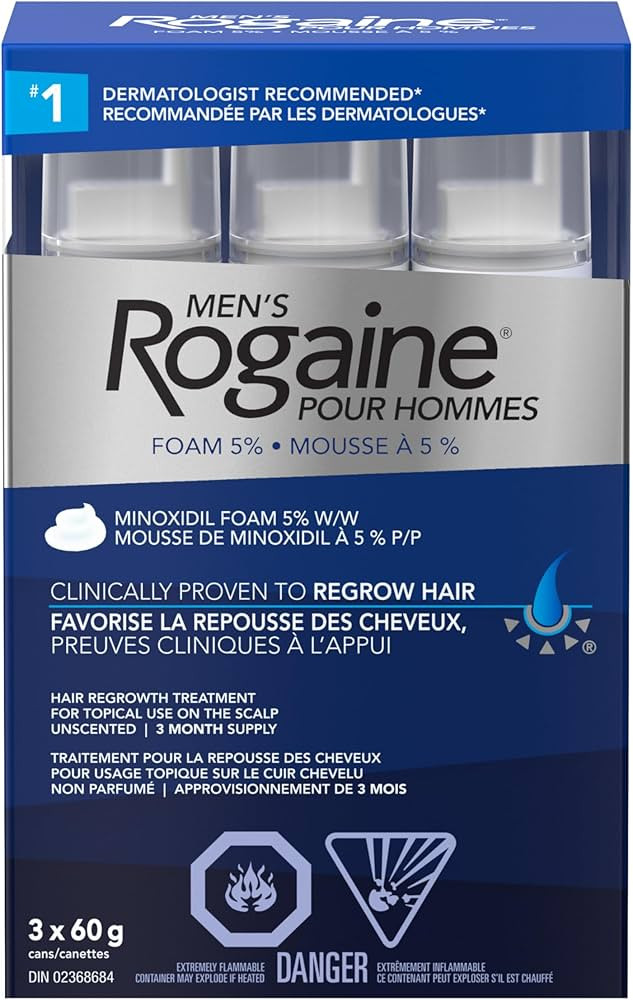 Rogaine Men’s Hair Loss & Thinning Treatment for Hair Regrowth, 5 Minoxidil Foam Extra Strength... | Amazon (CA)