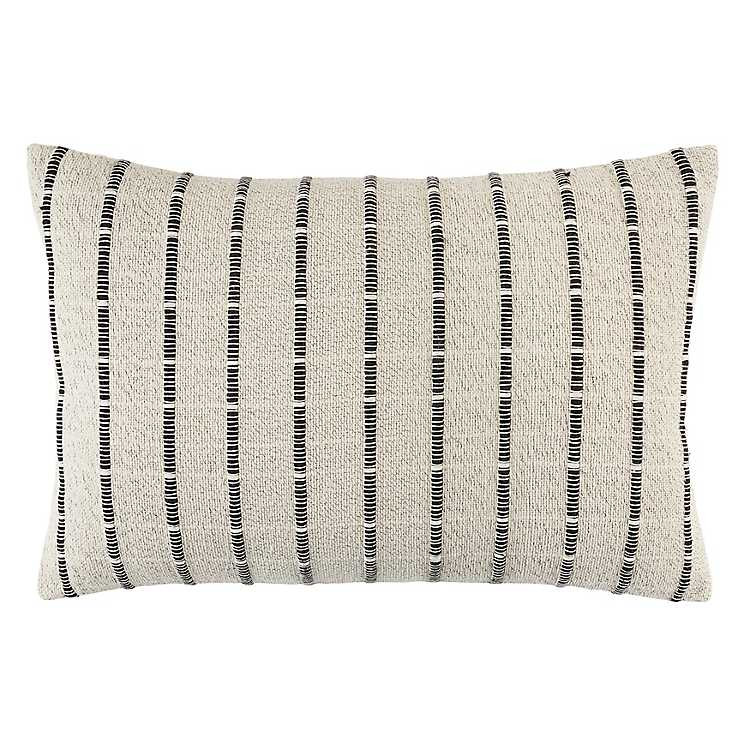 Natural Corded Cotton Lumbar Pillow | Kirkland's Home