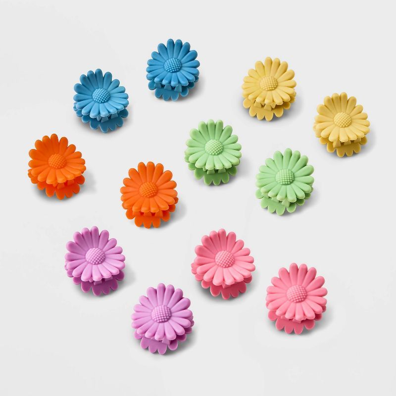 Girls' 12pk Mini Flower Clips - art class™ | Target