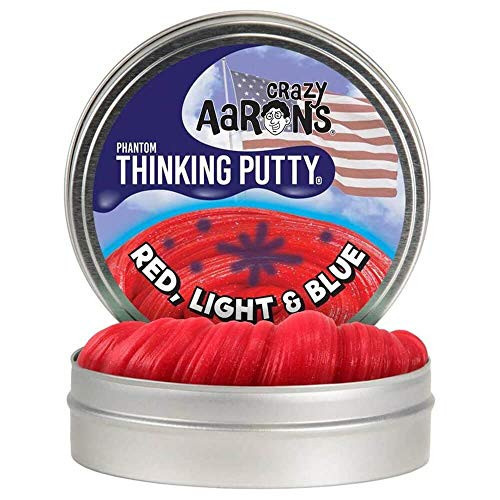 Crazy Aaron's Thinking Putty 4” Tin - Soft Texture Color Changing Putty - Red, Light, and Blue Glow in The Dark Patriotic Phantom Thinking Putty | Amazon (US)