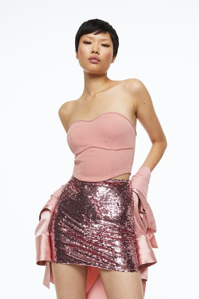 Cropped bandeau top | H&M (UK, MY, IN, SG, PH, TW, HK)