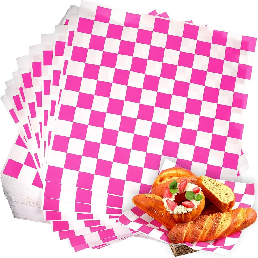 Honeydak 600 Pcs Sandwich Wrapping Paper Sheet 15x15 Checkered Food Wax Sheets Parchment Burgers ... | Amazon (US)