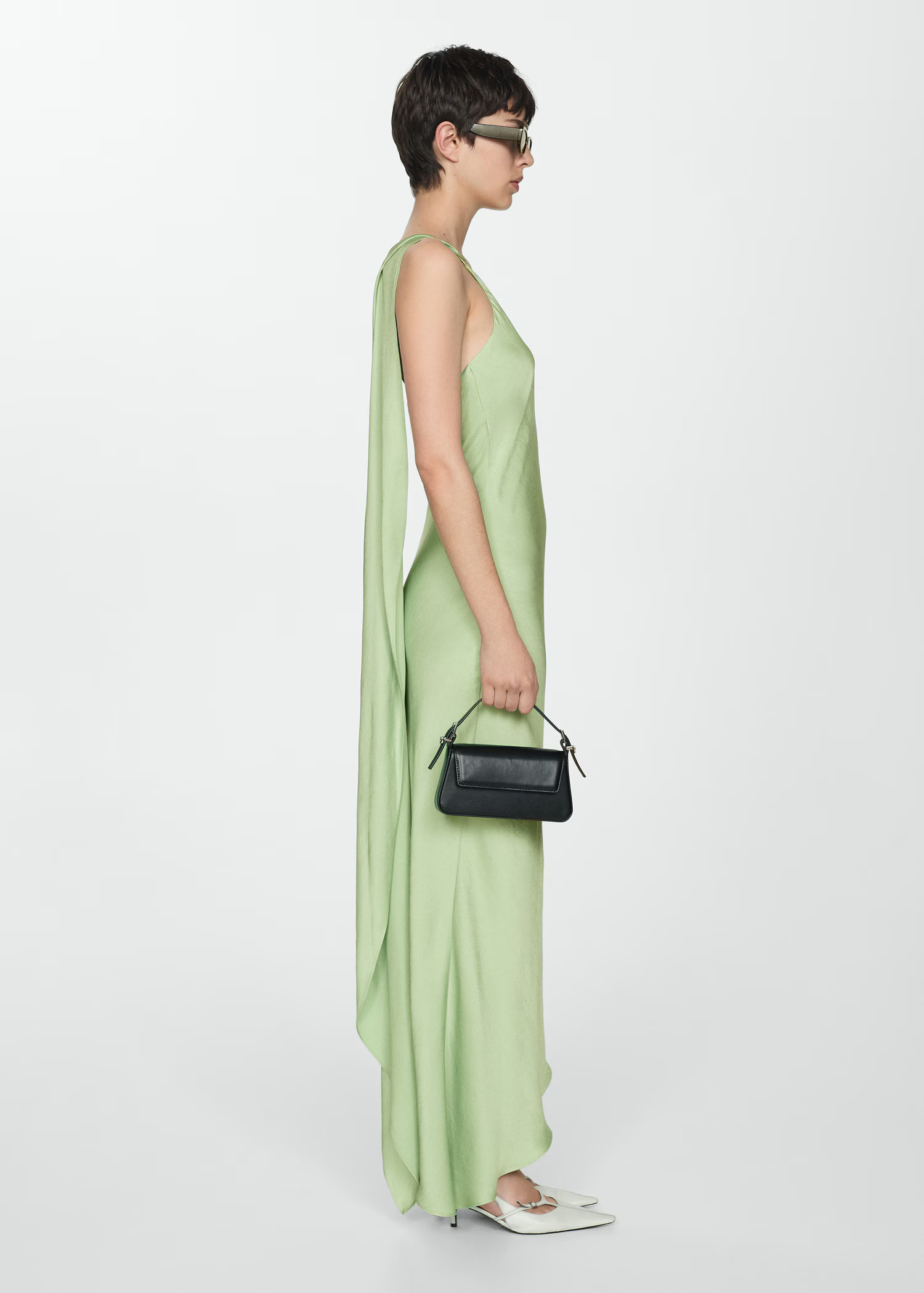 Asymmetrical dress with straps | MANGO (UK)