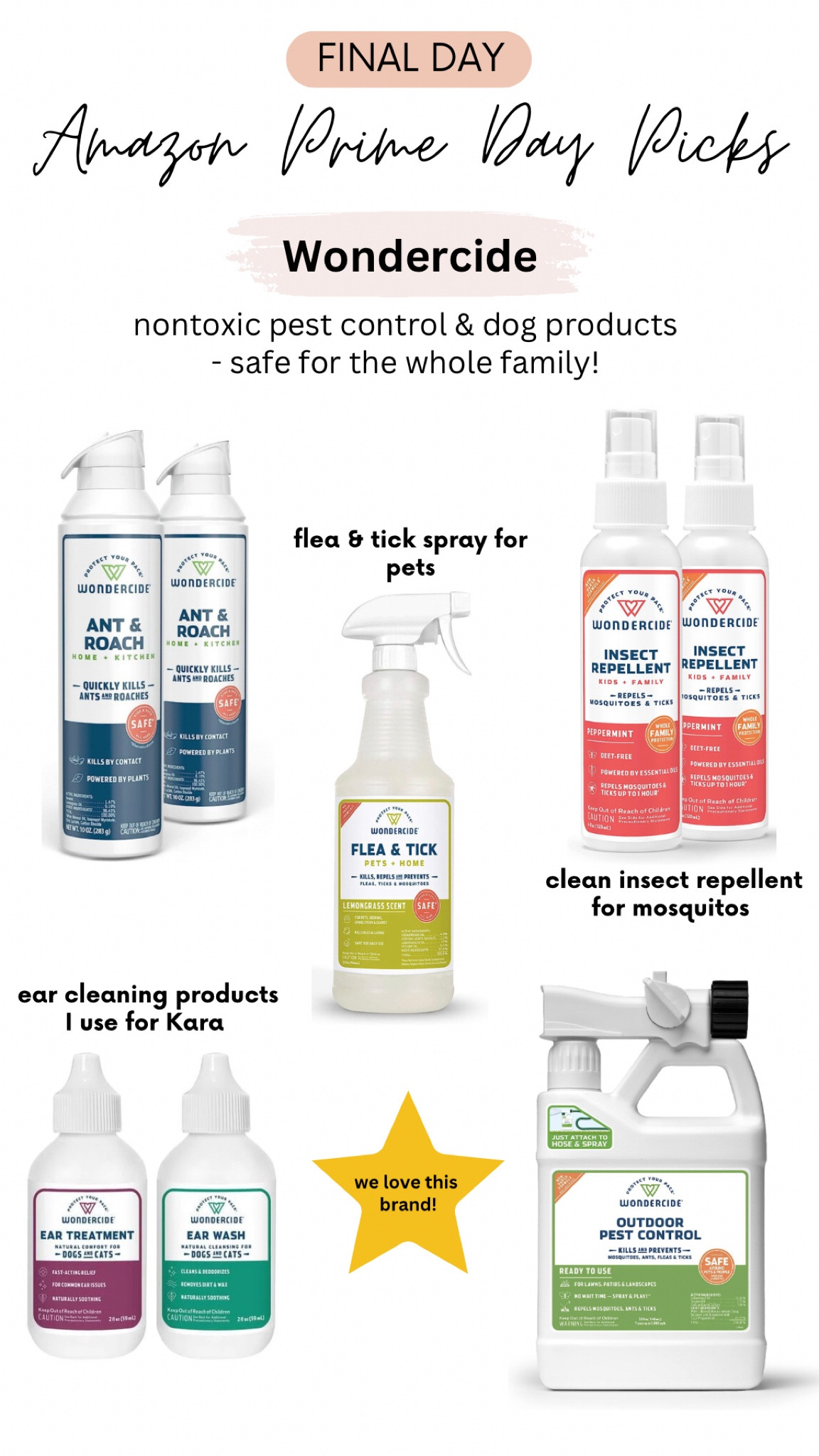 Wondercide - Indoor Pest Control Spray for Home and Kitchen - Ant, Roach, Spider, Fly, Flea, Bug Killer and Insect Repellent - with Natural