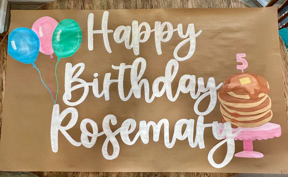 Painted Bannerkraft Paper Banner Custom Hand Painted Party - Etsy | Etsy (US)