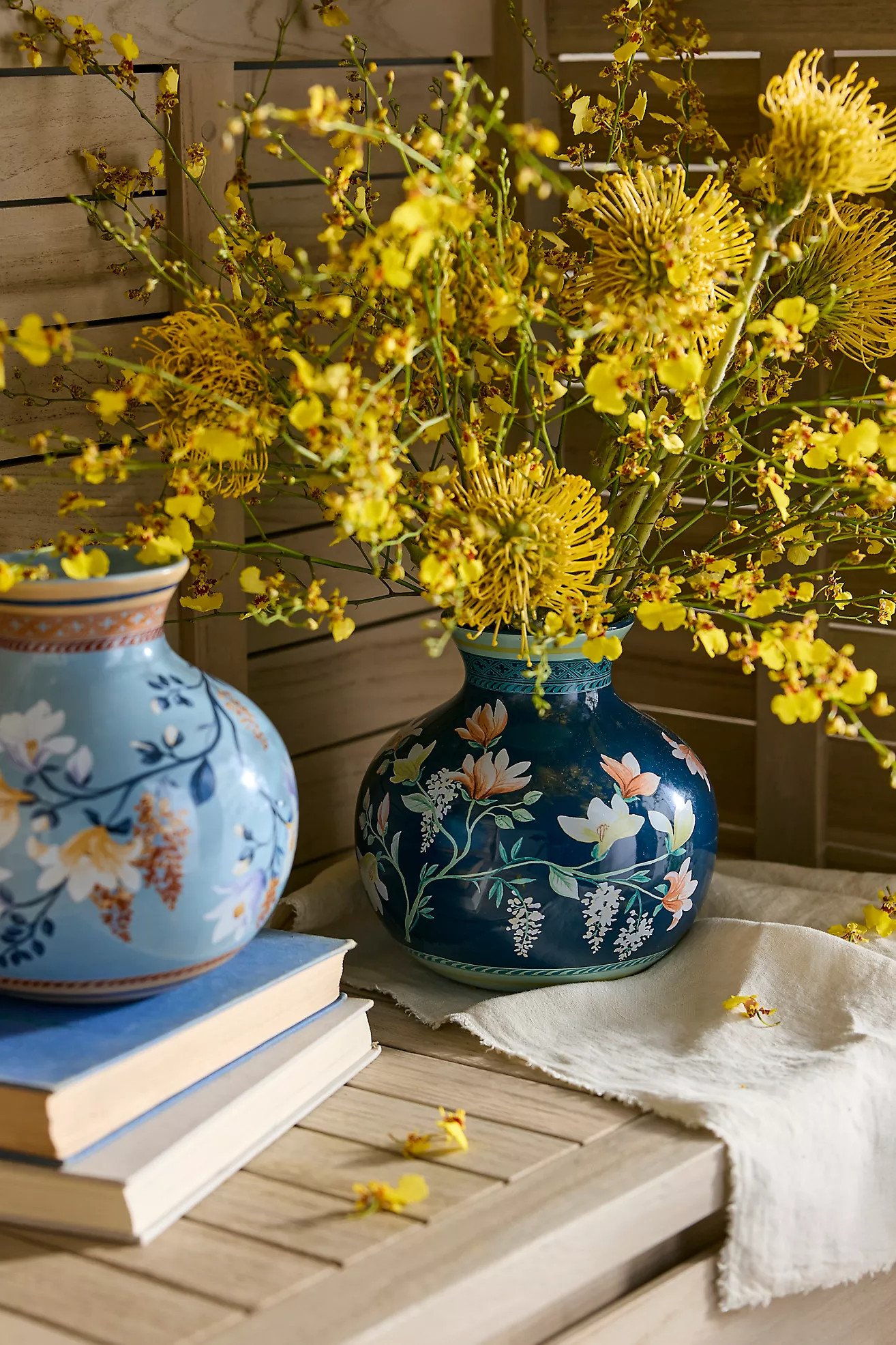 Floral Painting Round Ceramic Vase | Anthropologie (US)