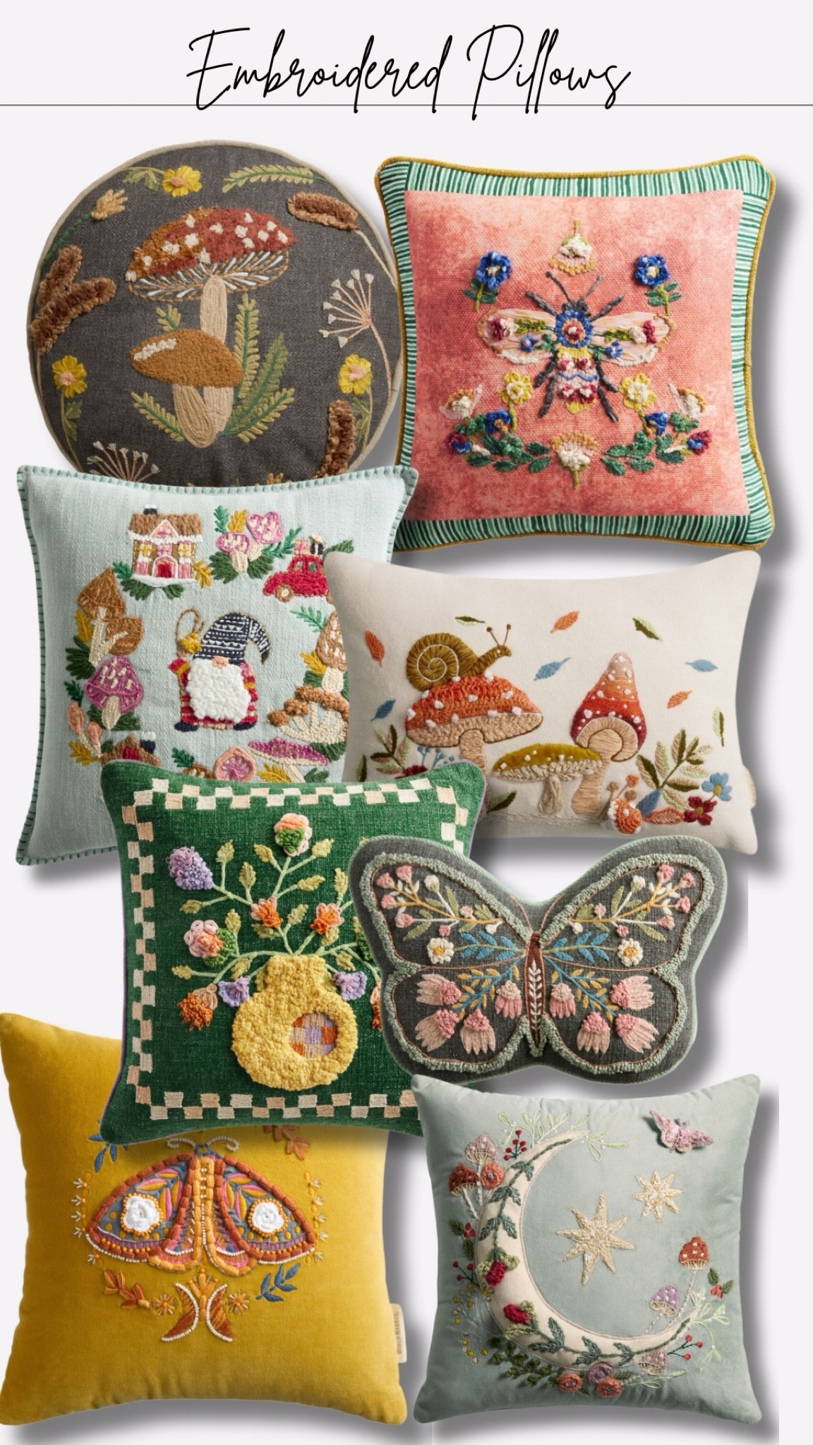 The cutest embroidered pillows! 

#LTKHome #LTKStyleTip