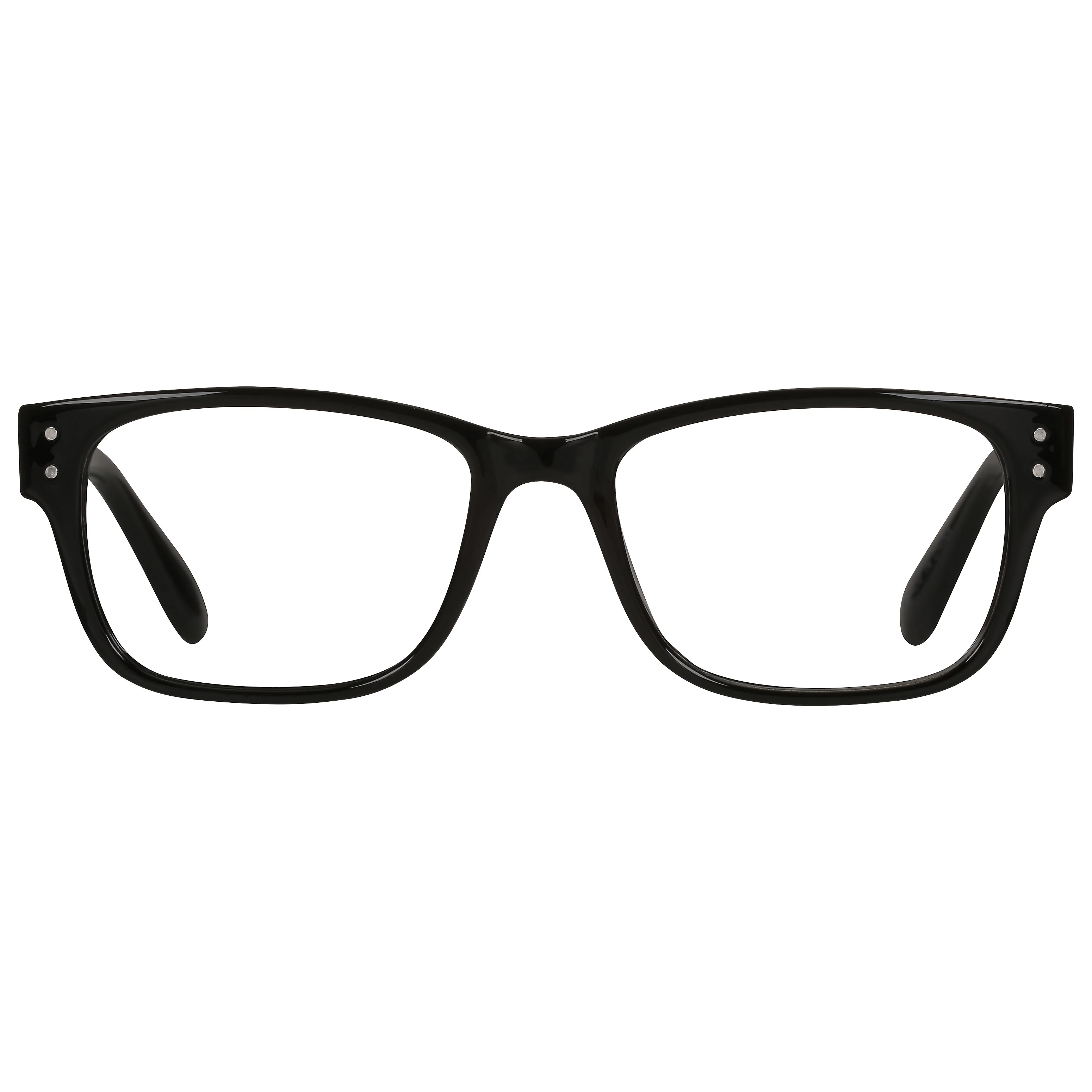 M+ Mens Square Plastic Reading Glasses 3.25 Oliver in Classic Black | Walmart (US)