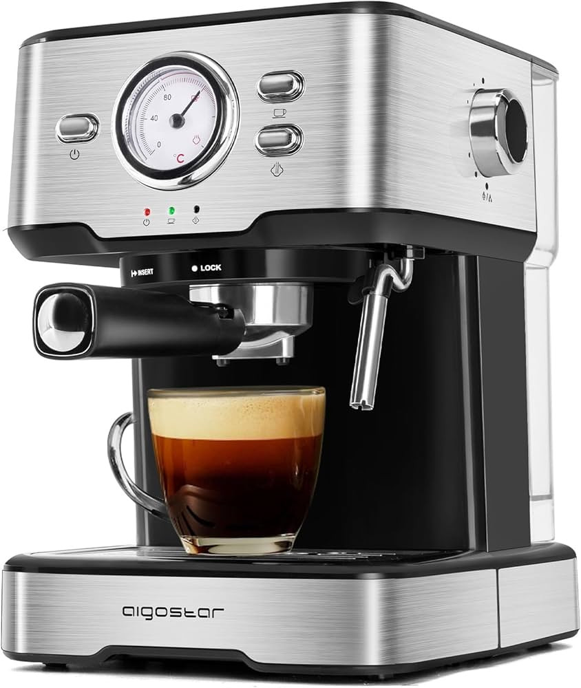Aigostar Murphy - Cafetera espresso, 15 bar 1,5L, 1100W, Cafetera para Espresso y Cappuccino prof... | Amazon (ES)